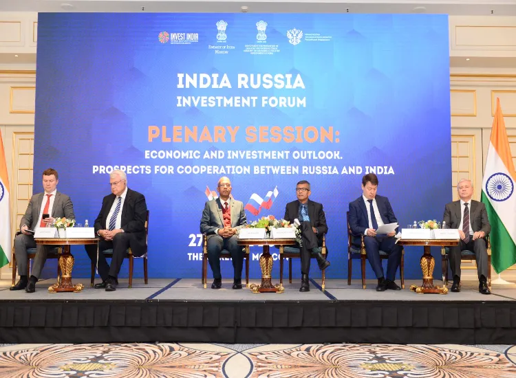 جانب من منتدى الاستثمار الهندي الروسي الأول في موسكو