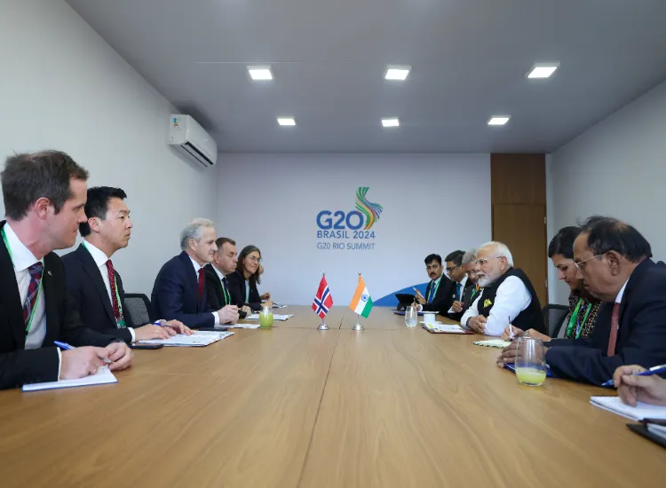 رئيس الوزراء مودي يعقد اجتماعًا ثنائيًا مع نظيره النرويجي يوناس ستور