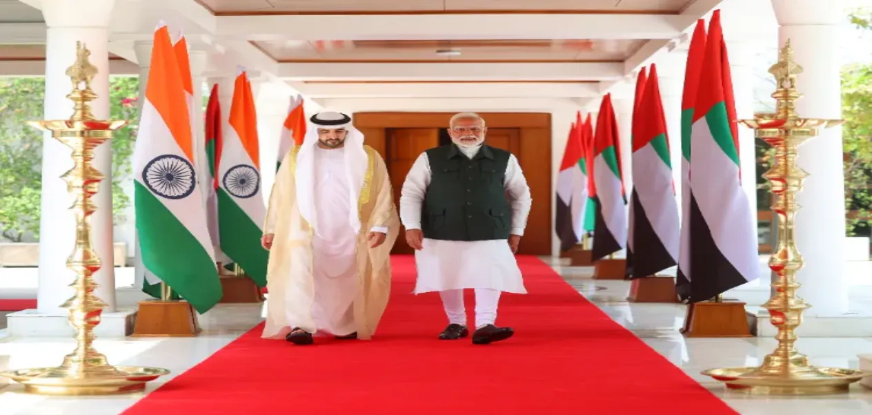 رئيس الوزراء مودي يلتقي بولي عهد دبي حمدان بن محمد في نيودلهي