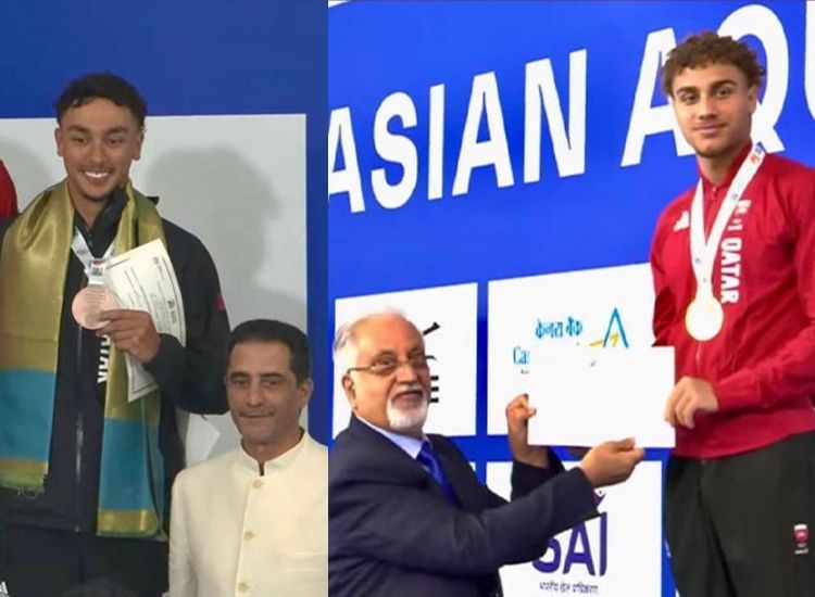المنتخب القطري للسباحة يفوز بميداليتين ذهبية وبرونزية في البطولة الآسيوية للألعاب المائية في غوجارات