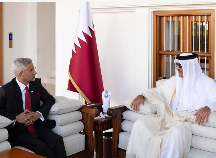 وزير الخارجية جايشانكار يلتقي أمير دولة قطر الشيخ تميم