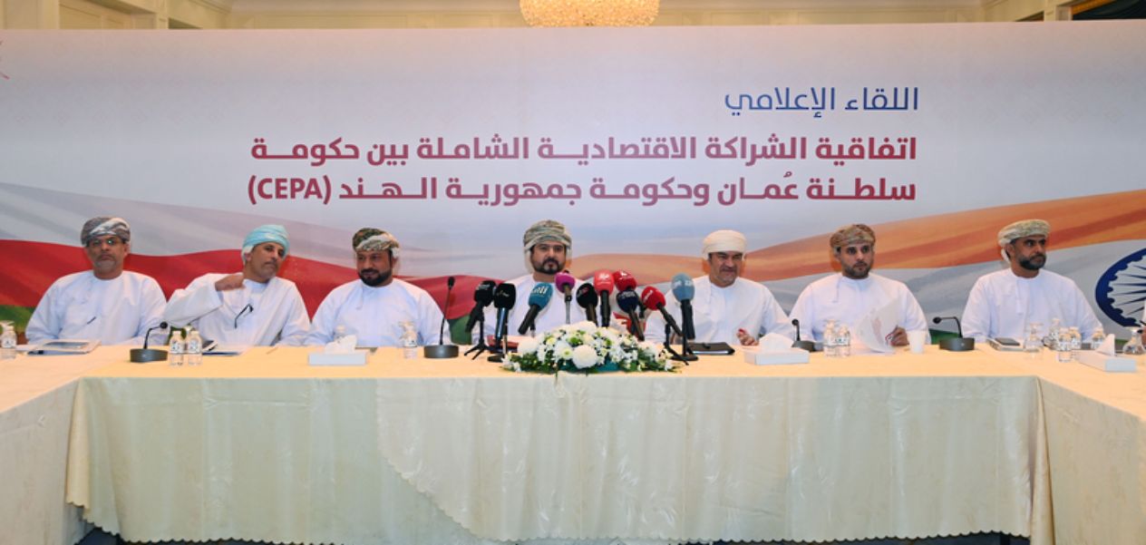 اتفاقية الشراكة الاقتصادية الشاملة تمثّل خطوةً مهمةً في مسار تعزيز التعاون الاقتصادي بين الهند وسلطنة عُمان 