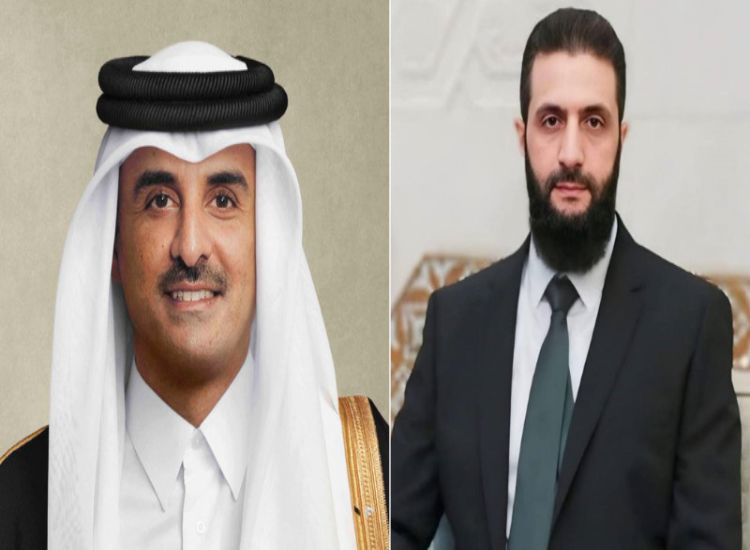 أمير دولة قطر والرئيس السوري يستعرضان هاتفيًا العلاقات بين البلدين والتطورات الإقليمية والدولية