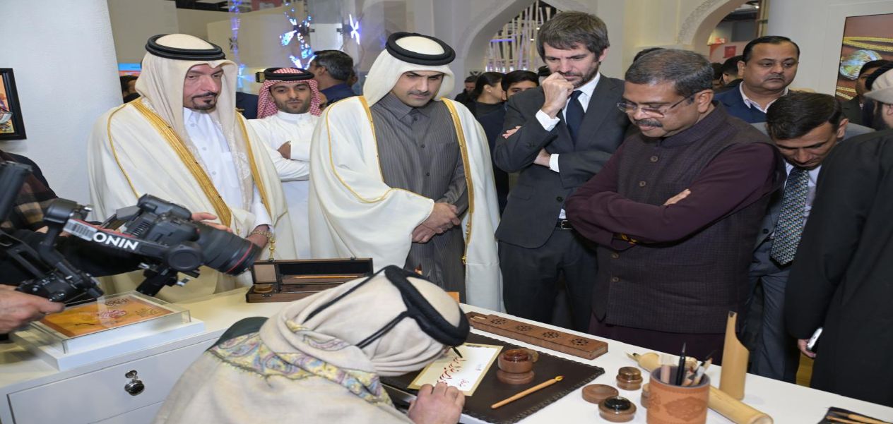 جانب من وزارة الثقافة القطرية في معرض نيودلهي العالمي للكتاب 2026م (أرشيفية)