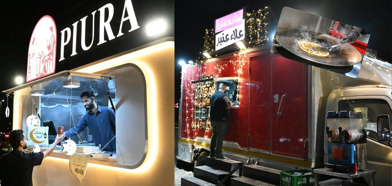 عربات الطعام المتنقلة في جدة تجذب العائلات بأطباق رمضان الشعبية
