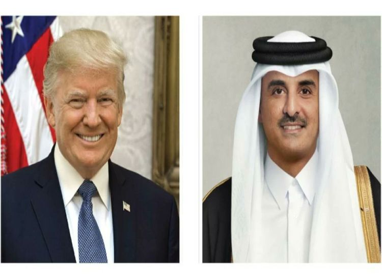 أمير دولة قطر يجري اتصالاً هاتفيًا بالرئيس الأمريكي