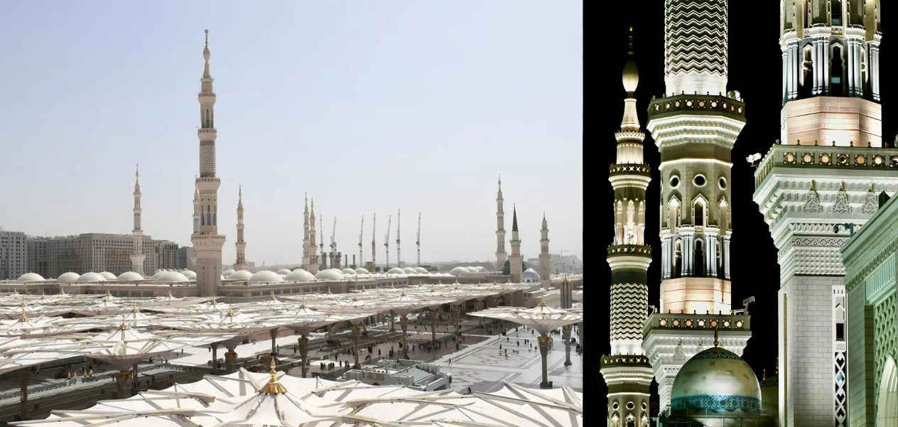 مآذن المسجد النبوي.. تحف معمارية تروي تاريخ العمارة الإسلامية