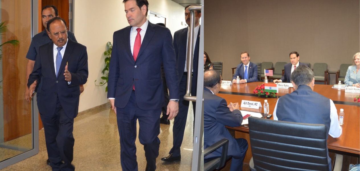 مستشار الأمن القومي دوفال ونظيره الأمريكي روبيو يبحثان العلاقات الثنائية المتعلقة بالأمن