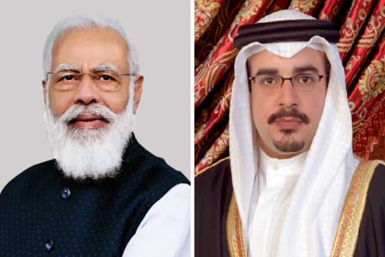 ولي العهد البحريني يهنئ رئيس الوزراء مودي بمناسبة الذكرى السنوية الثانية عشرة لتوليه المنصب