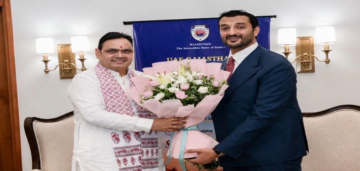 كبير وزراء راجستان يبحث مع وزير الاقتصاد والسياحة الإماراتي توسيع آفاق الشراكة الاقتصادية والسياحية