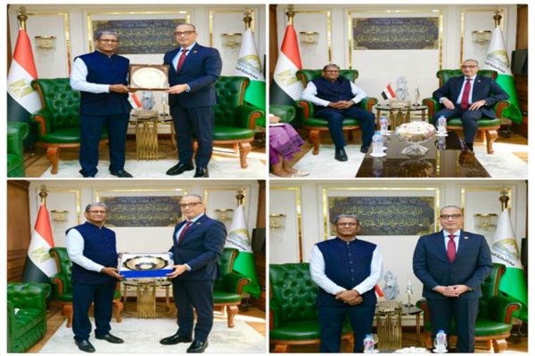 سفير الهند بالقاهرة يلتقي محافظ الجيزة لبحث سبل تعزيز التعاون المشترك