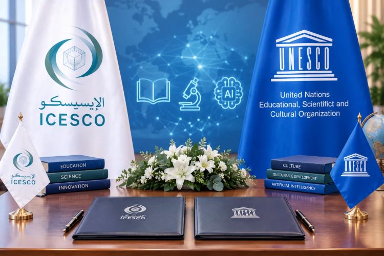 الإيسيسكو واليونسكو توقعان مذكرة تفاهم لتعزيز التعاون في التعليم والعلوم والذكاء الاصطناعي