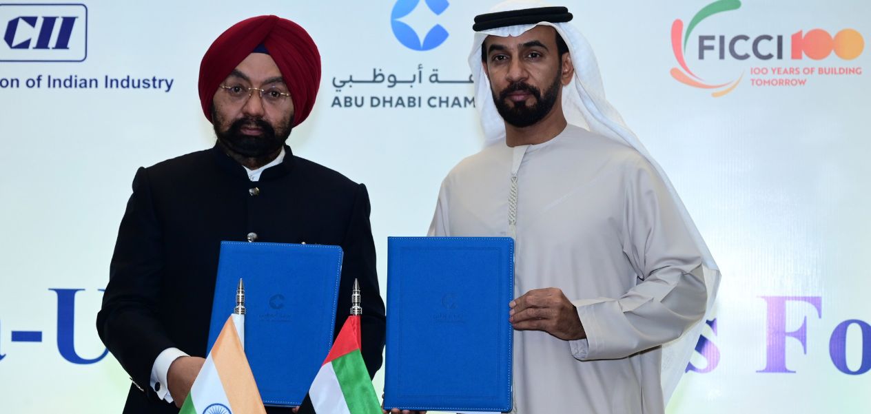 اتحاد غرف التجارة والصناعة الهندية وغرفة أبوظبي يوسّعان الشراكة بين مجتمعي الأعمال في الهند وأبوظبي